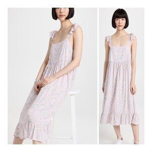 Sokee Collective Dainty Feminine Cottagecore Summer Flutter Sun Dress Floral | S